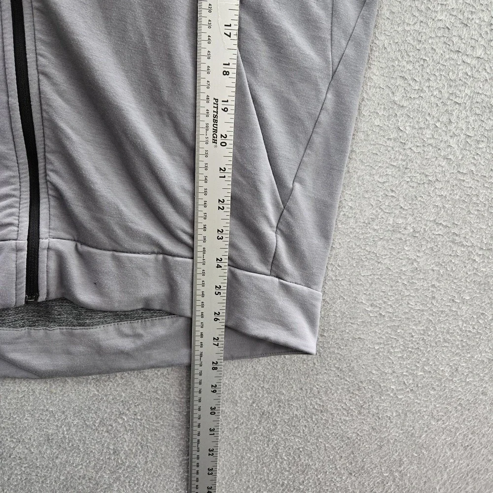 Nike Men Jacket M Gray Dri-Fit Activewear Zipper Logo Long Sleeve